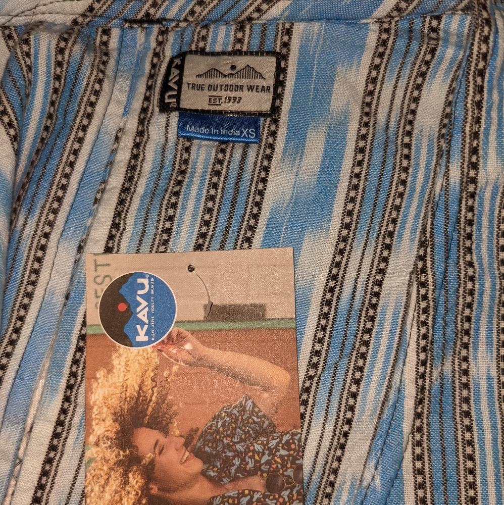 NWT Kavu Linen Midi Dress with Open Back - Picture 4 of 5